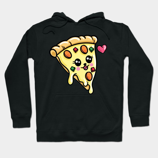 Kawaii Pizza Hoodie by KawaiiFoodArt